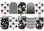 BIS Pure Nails  slider nail design sticker decal ROSES, F15