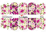 BIS Pure Nails slider nail design sticker PINK FLOWERS, models F08, F24, F61 and F66