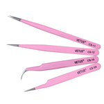 Genuine VETUS CS-11 tweezers for eyelash extensions, PINK