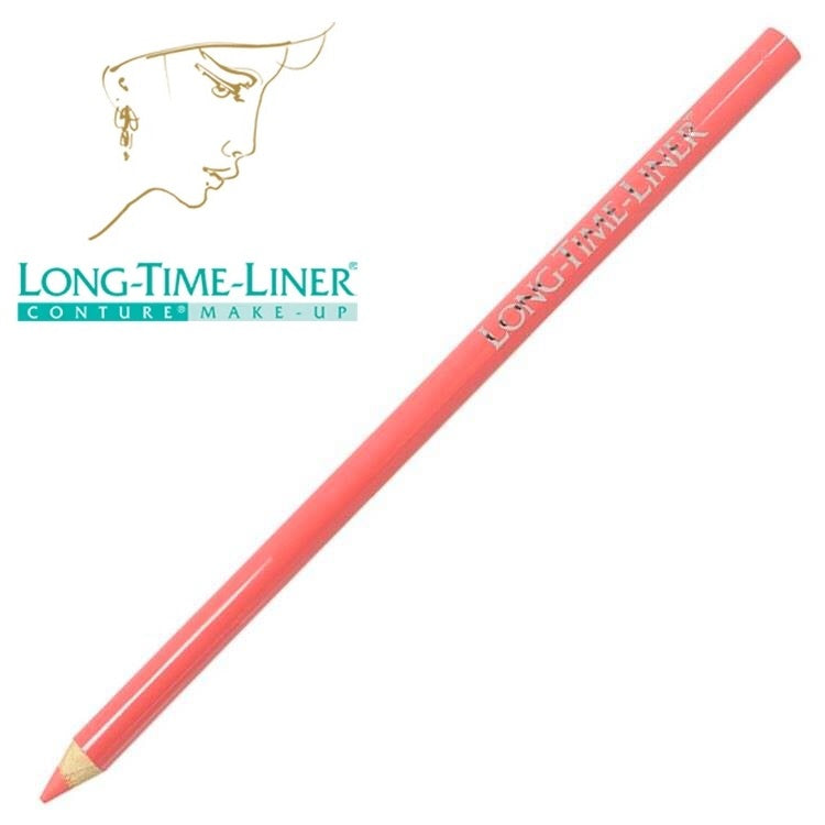 A pre-drawing pencil liner in a nude rose color, with the brand name 'Long Time Liner' printed on the side.