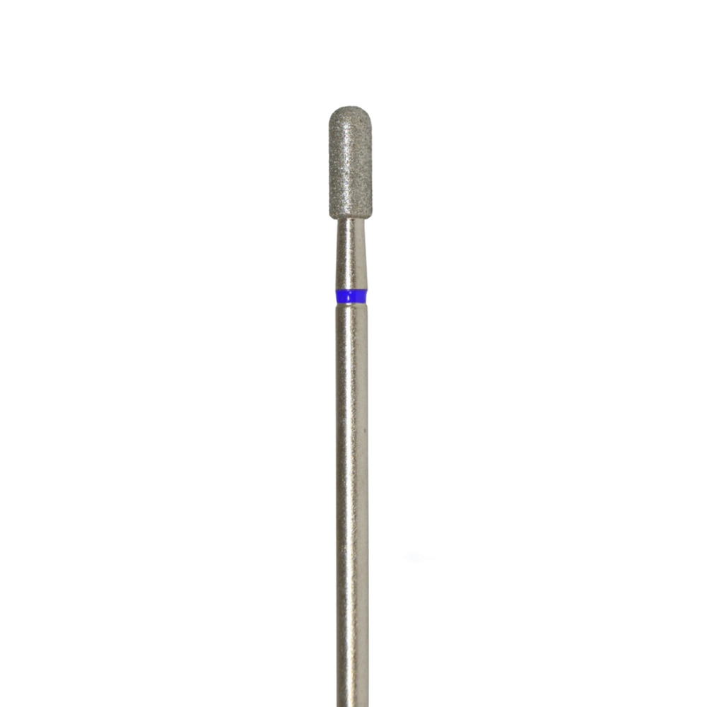 DIAMOND nail bit CYLINDER semicircular tip (137 blue), 10pcs