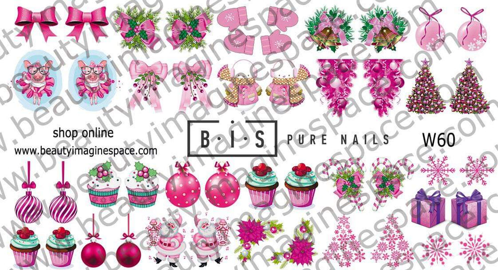 BIS Pure Nails slider nail design sticker decal CHRISTMAS W60