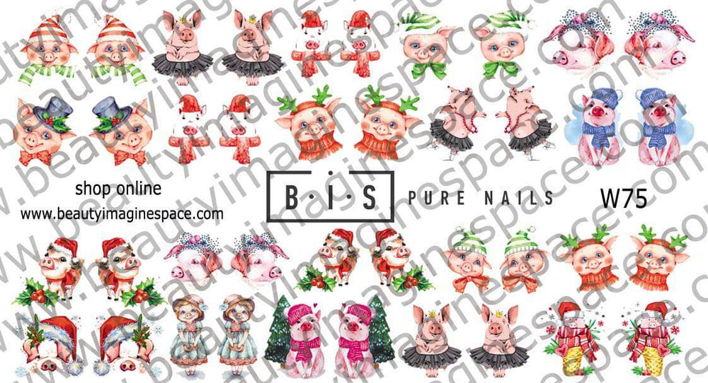 BIS Pure Nails slider nail design sticker decal CHRISTMAS W75