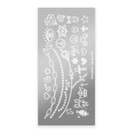 Template for Konad nail stamping art 013, 60 x 120 mm