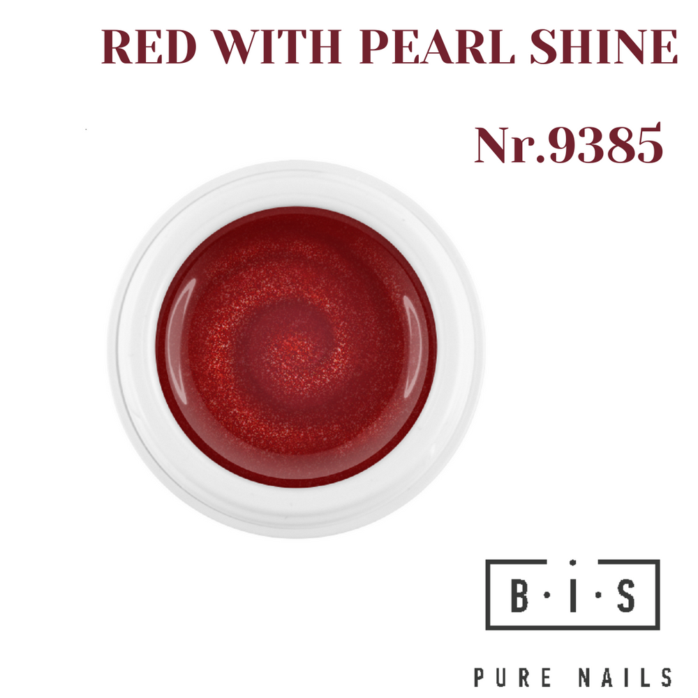 UV/LED Color gel for nail modeling & extensions 5 ml, RED WITH PEARL SHINE, final sale!