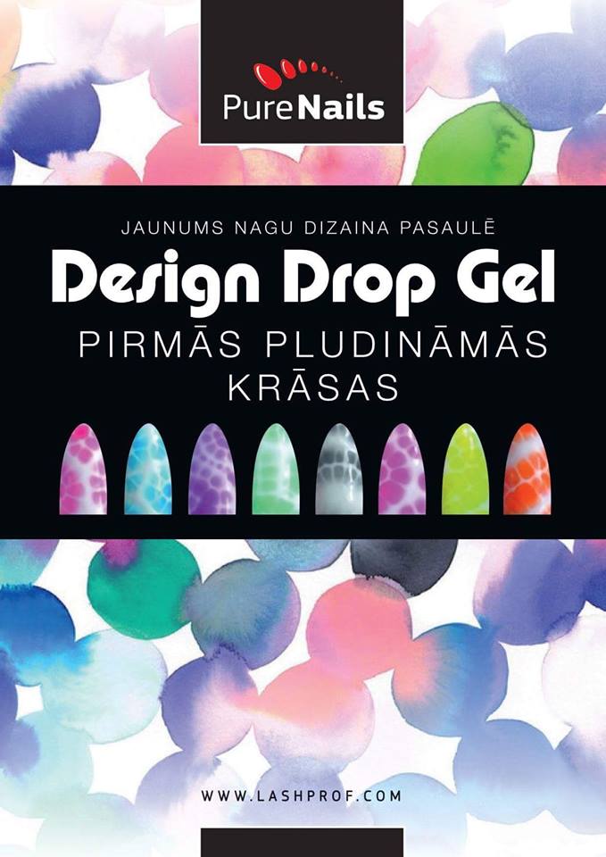 BIS Pure Nails Aquarelle Watercolor Design Drops DARK PURPLE Base