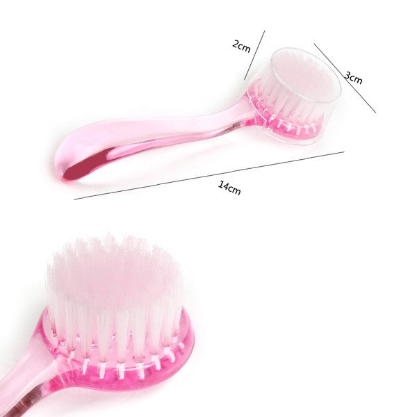 Nail dust cleaning brushes with handle, purple