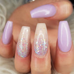 NEW! White Princess nails design sequins