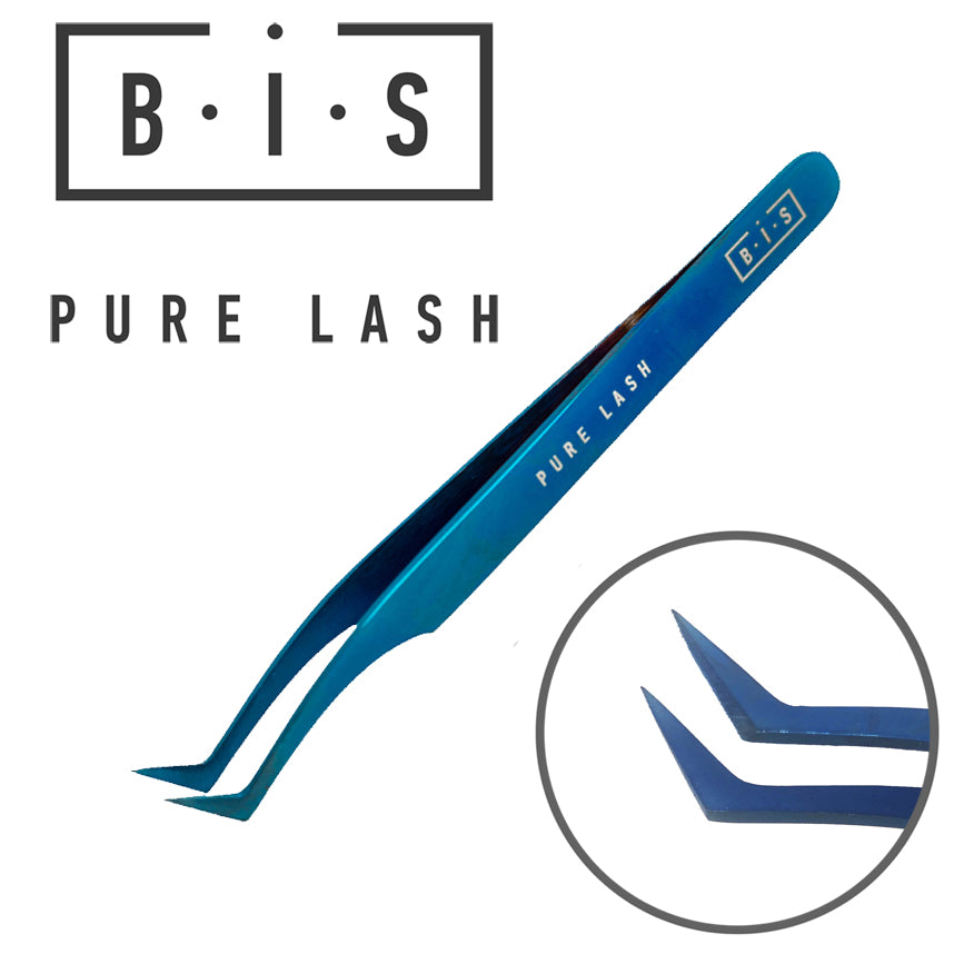 BIS Pure Lash Tweezers for eyelash extensions, Blue, different types