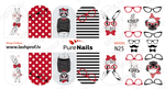 BIS Pure Nails water slider nail design sticker decal HIPSTERS, Art08 and N25